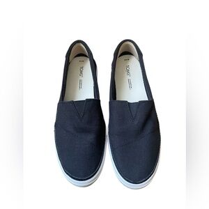TOMS Classic Black Canvas Shoes